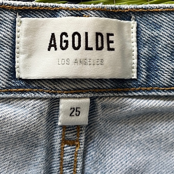 AGOLDE 90's Mid Rise Loose Fit 25 Colour Snapshot Light fading destroyed details - Picture 8 of 12